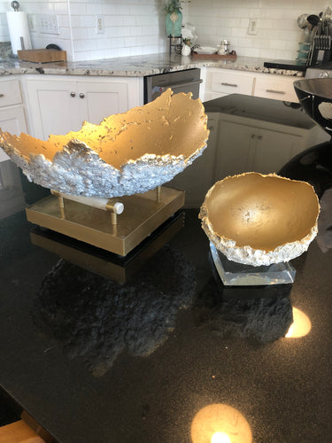 Concrete and acrylic bowls